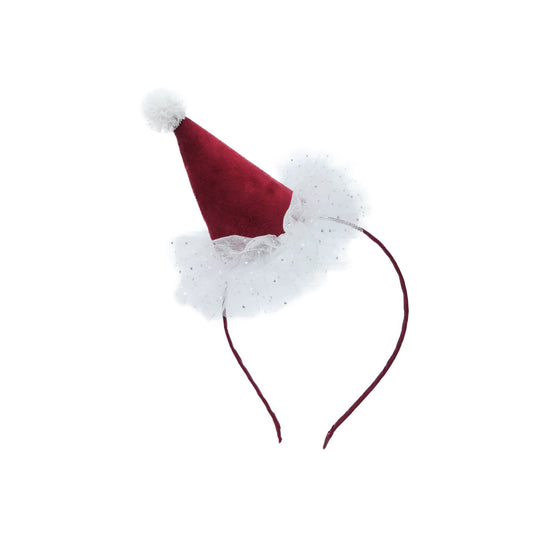 Serre-tête de noel en velours et tulle