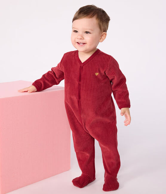 Pyjama bébé en velours de Noel