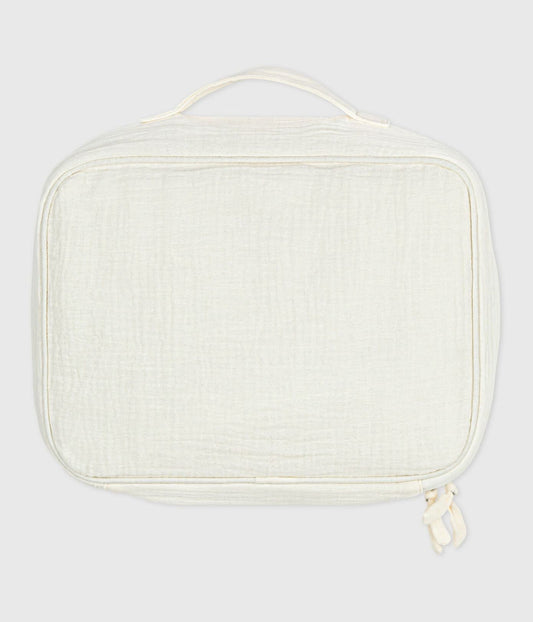 Valisette naissance en gaze de coton brodé