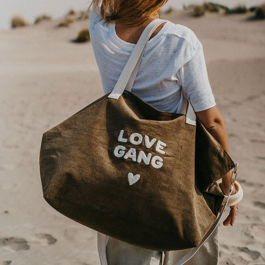 Sac Cabas XL Velours - Love Gang