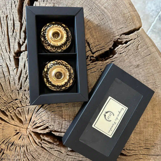Coffret de 2 bougeoirs fleuriste