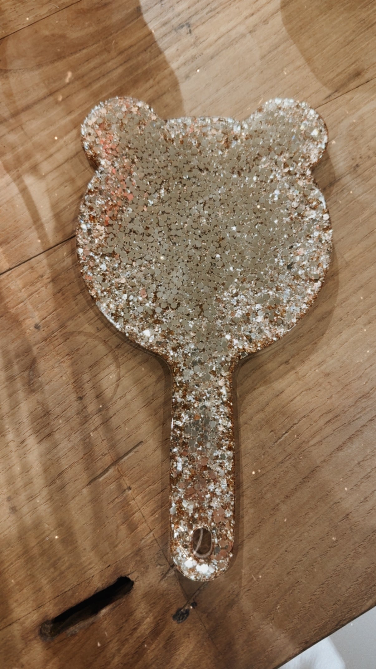 Grand miroir à paillettes