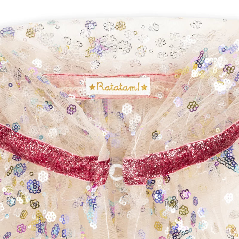 Cape de fée multicolore à sequins