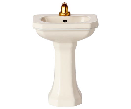 Maileg :  Lavabo de salle de bain, Souris - Blanc Off white