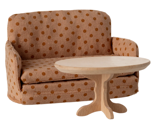 Maileg : Canapé-lit, Souris - A pois