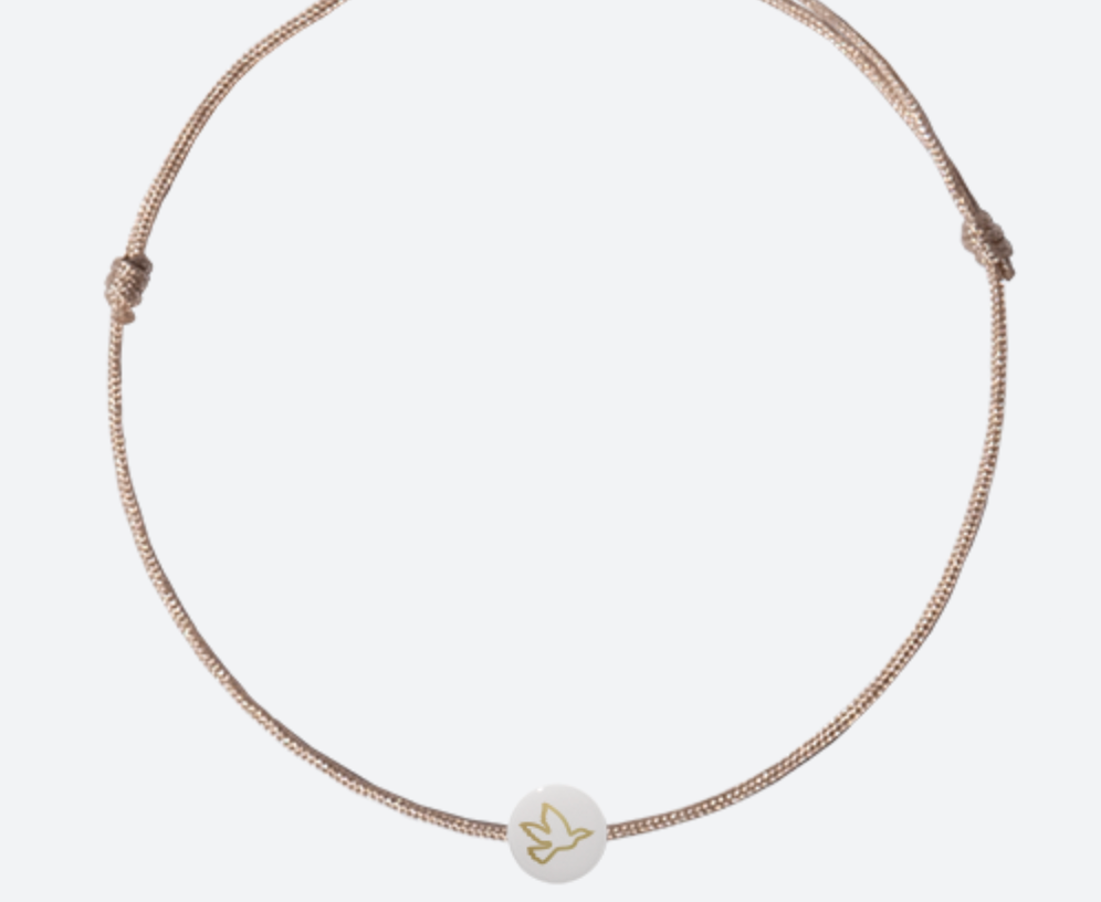 Bracelet précieux céramique kids : colombe 🕊️
