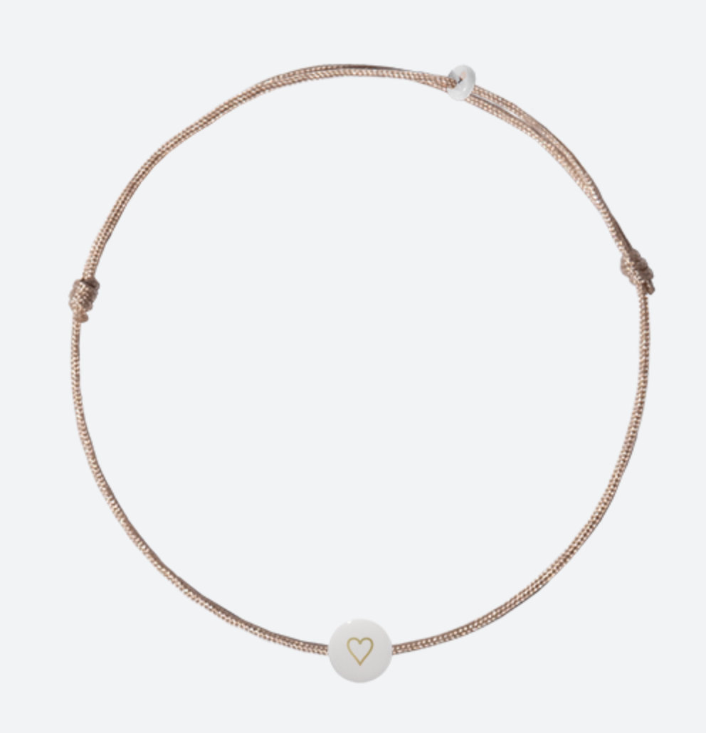 Bracelet précieux céramique femme : coeur