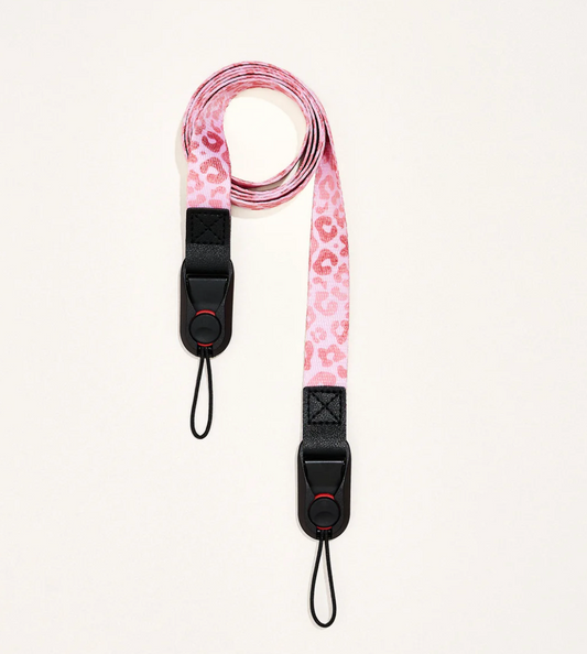 Sangle bandoulière 2 points "Pink Leopard"