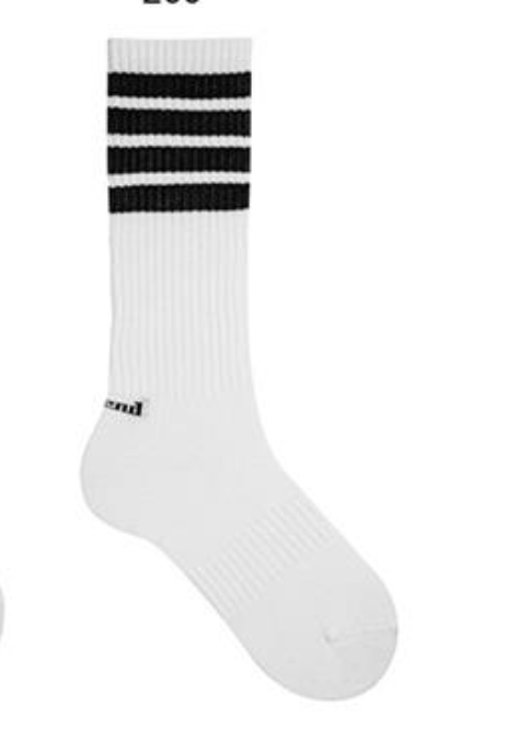 Chaussettes hautes Sport 4 bandes Blanches