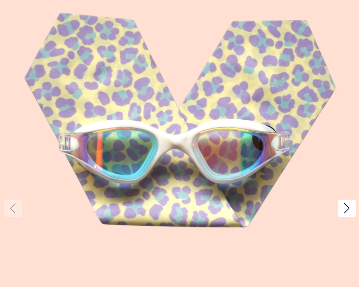 Lunettes de piscine léopard jaune et violet
