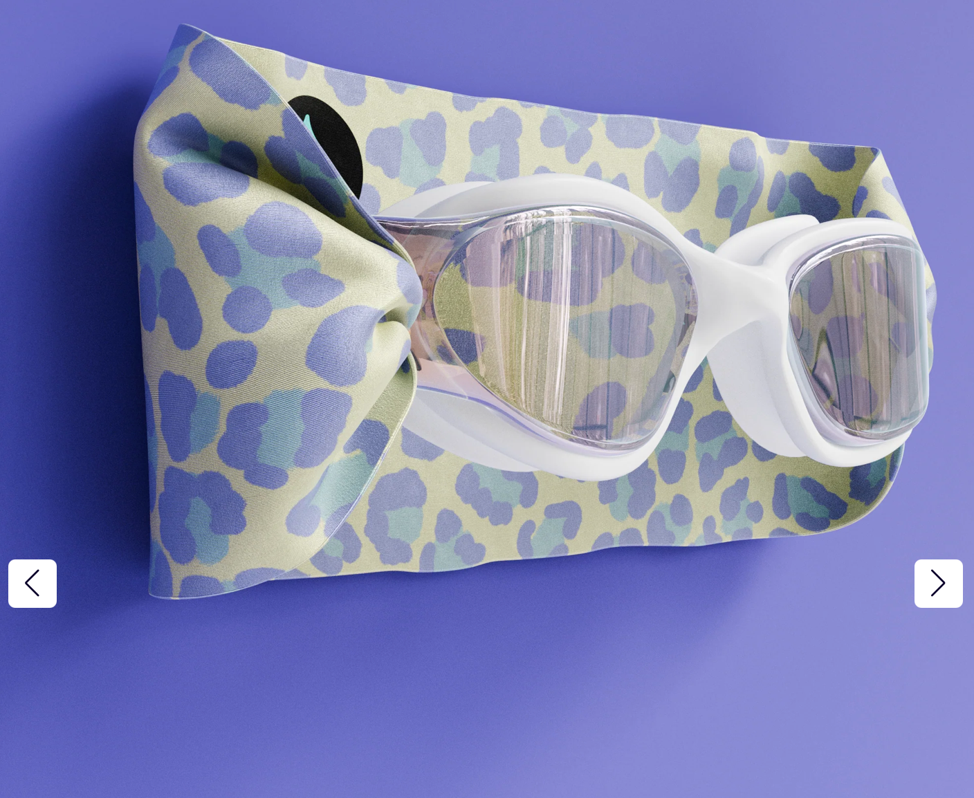 Lunettes de piscine léopard jaune et violet