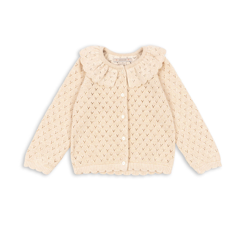 Cardigan à col avec fil en lurex doré Holiday