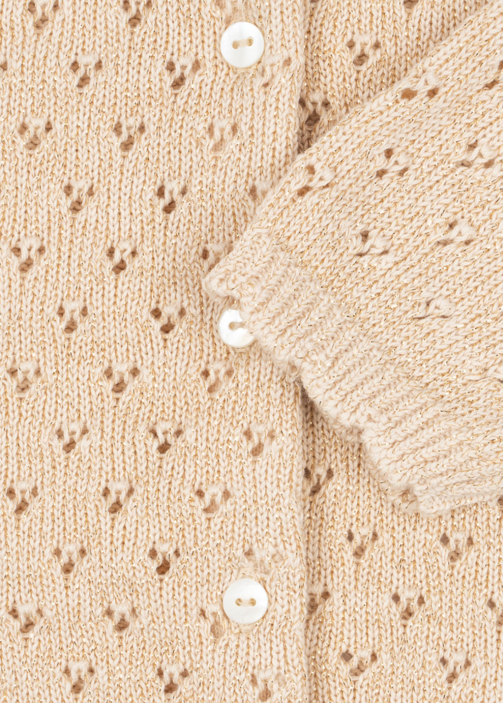 Cardigan à col avec fil en lurex doré Holiday