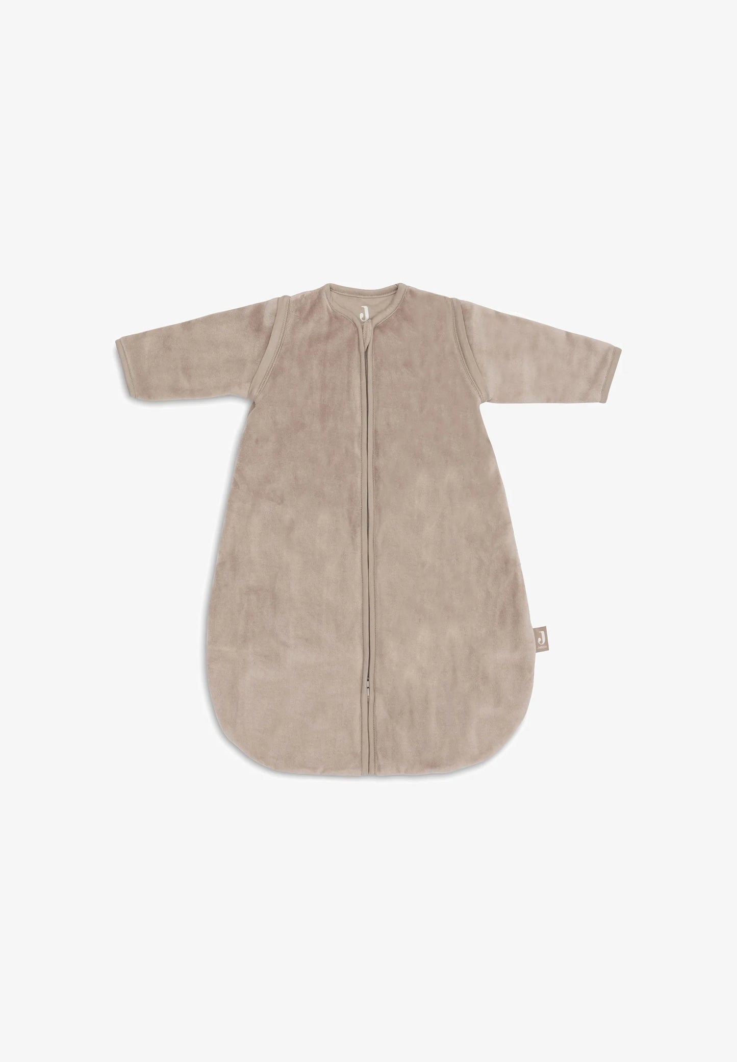 Gigoteuse ronde Naissance 60cm Velours camel manches amovibles