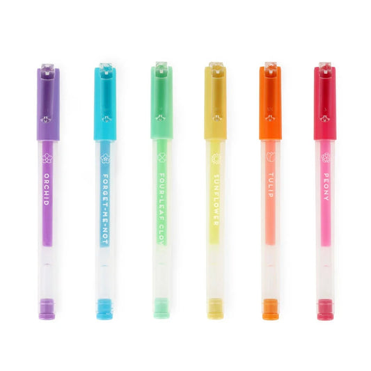 Set de 6 stylos à encre gel pastel Spring is in the air