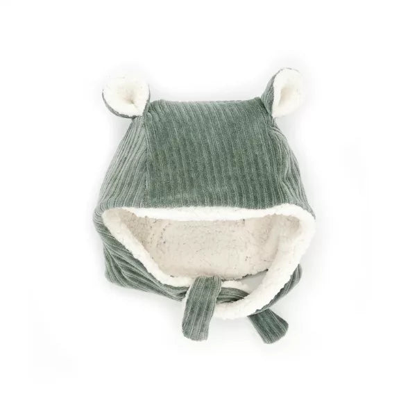 Bonnet velours côtelé intérieur polaire