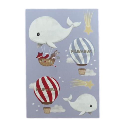 Tatouages temporaires Baleines et Montgolfières