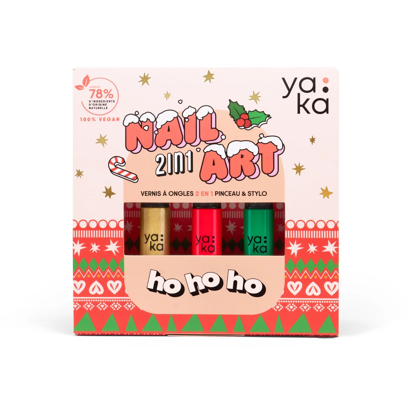 Coffret vernis à ongle 2en1 « ho ho ho »