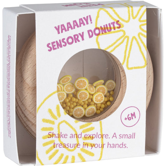 Hochet sensoriel Donut citron