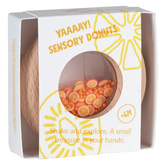 Hochet sensoriel Donut orange