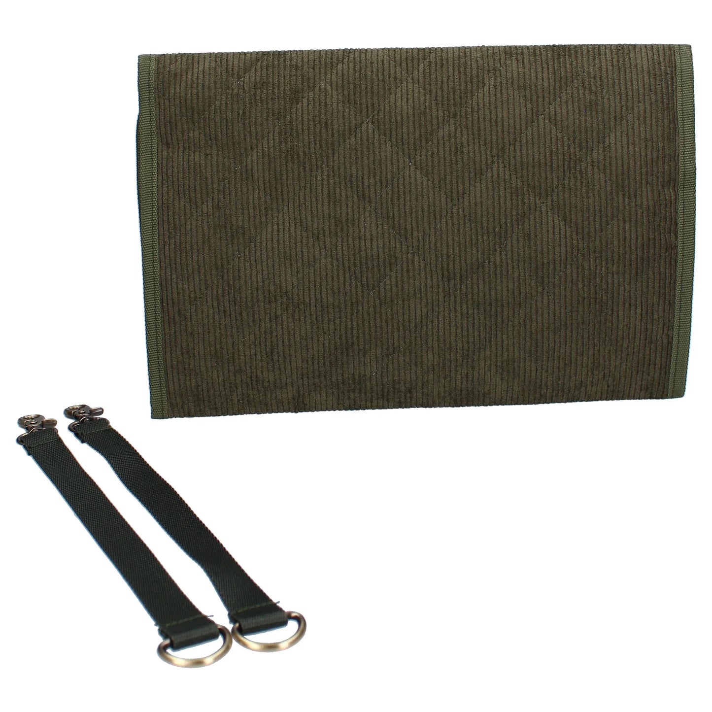 Sac à langer velours kaki avec matelas à langer