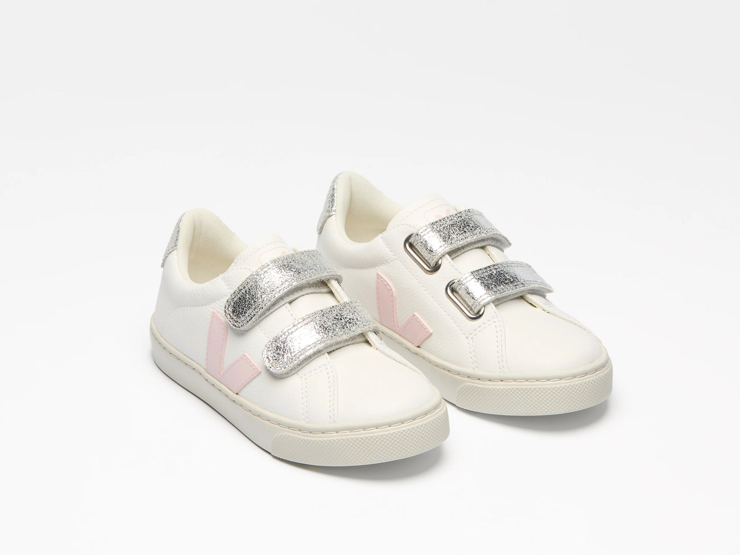 Veja : baskets Esplar extra White pétale silver à scratch