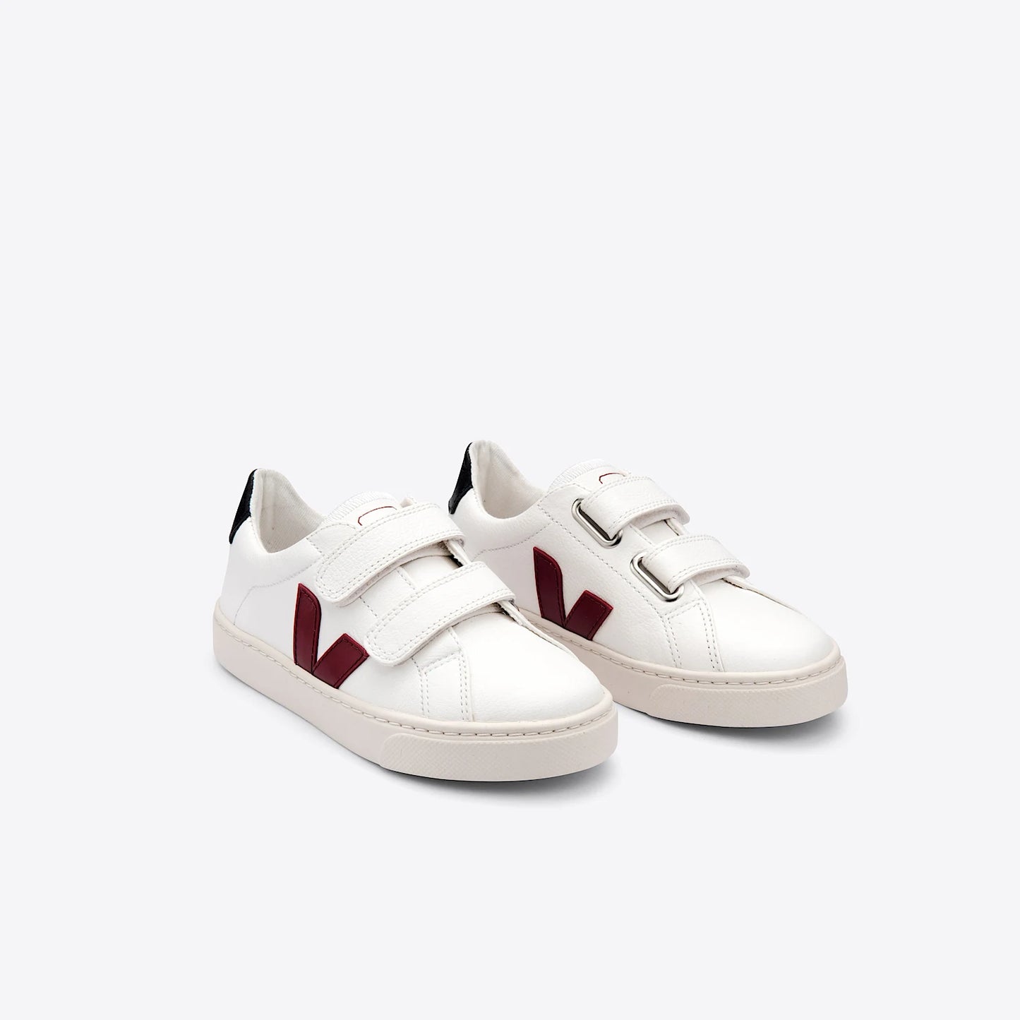 Veja : baskets V-10 white cobalt pekin V/marine-rouge à scratch