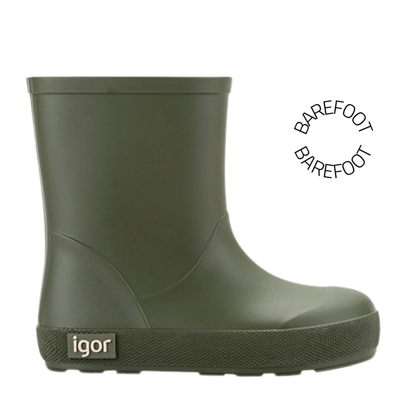 Igor : bottes de pluie barefoot Yogi kaki