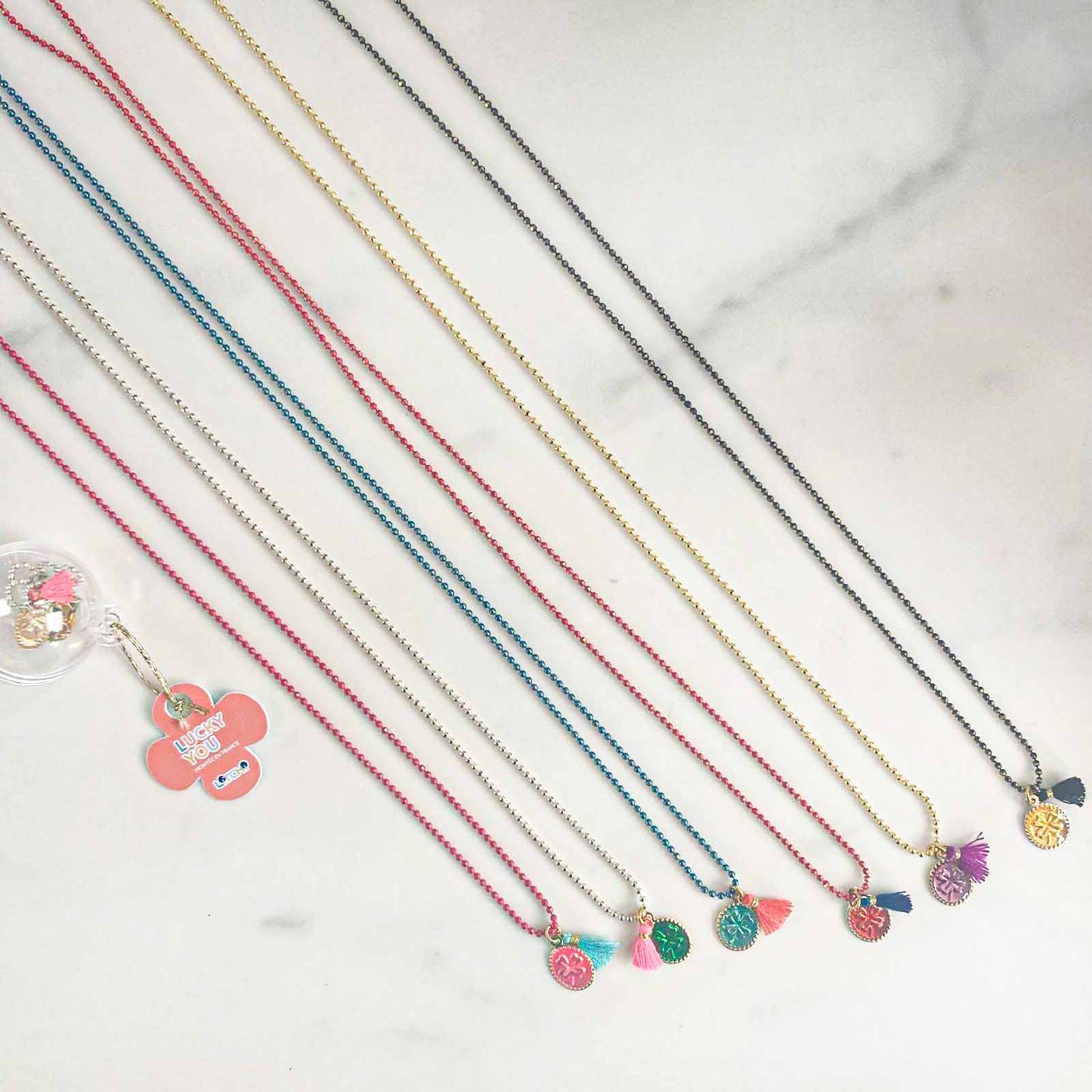 Collier Bubble Lucky Trèfle