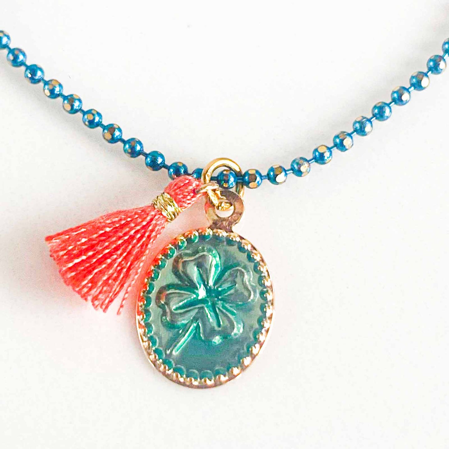 Collier Bubble Lucky Trèfle
