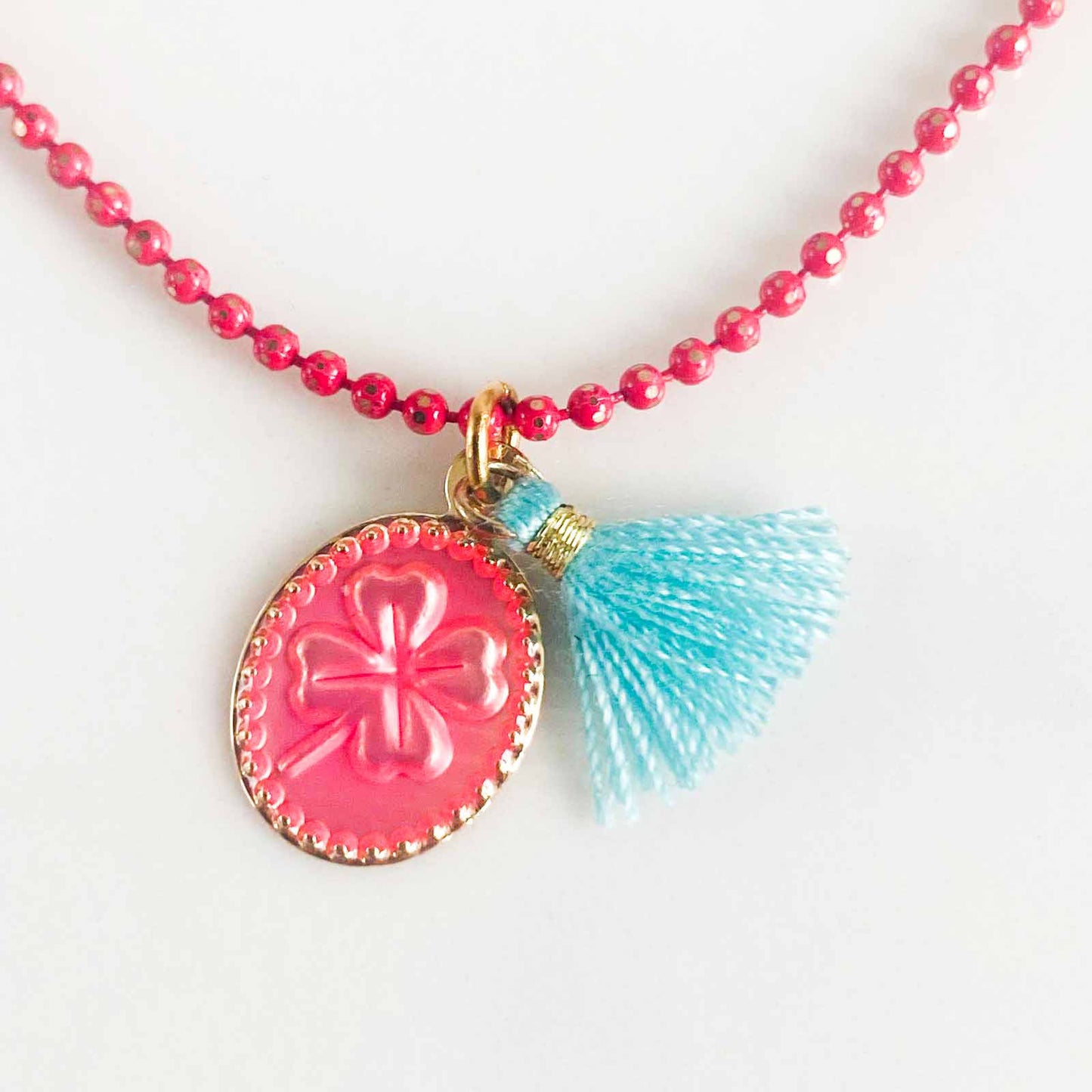 Collier Bubble Lucky Trèfle