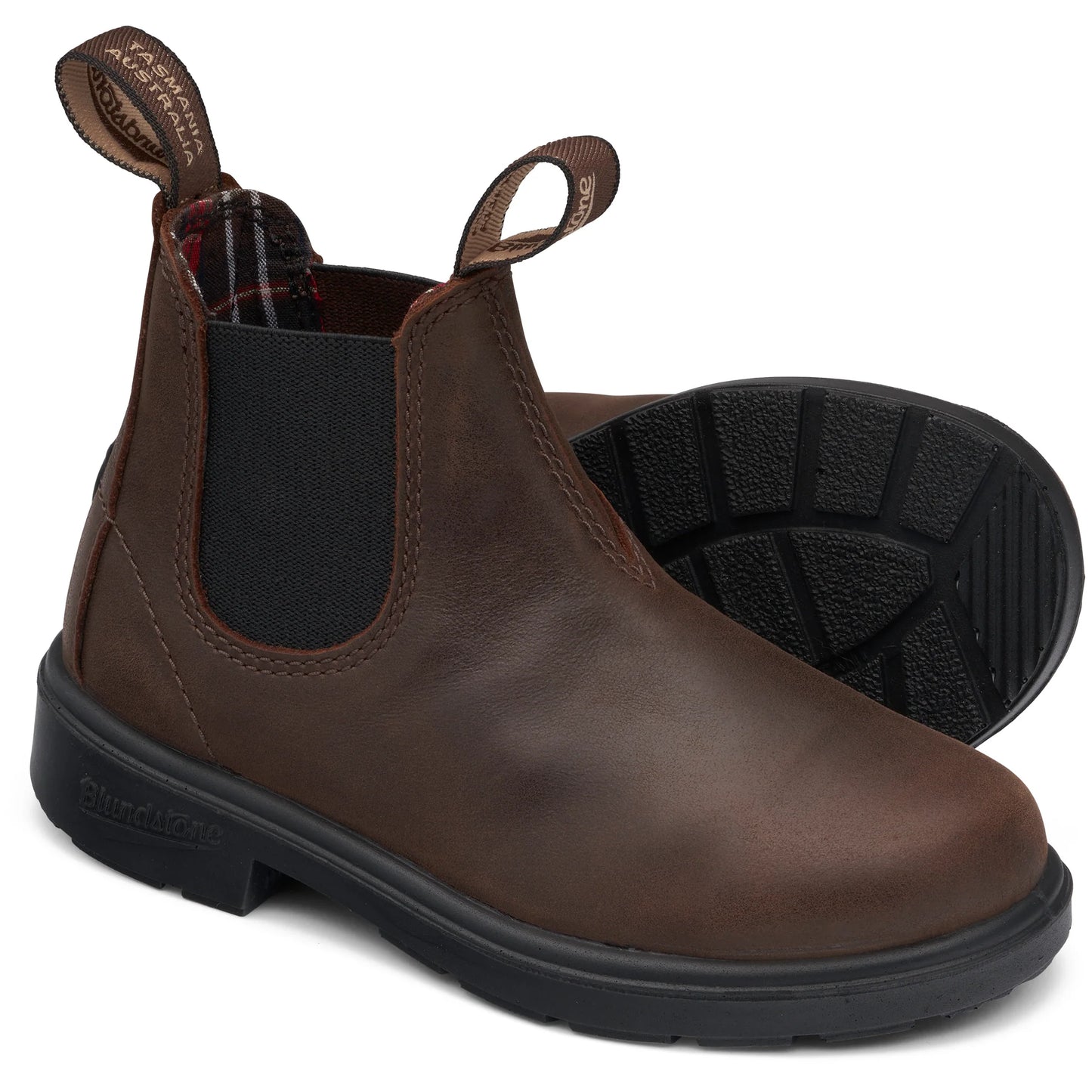 Blundstone : bottines enfant Chelsea cuir lisse marron antique brown 1468