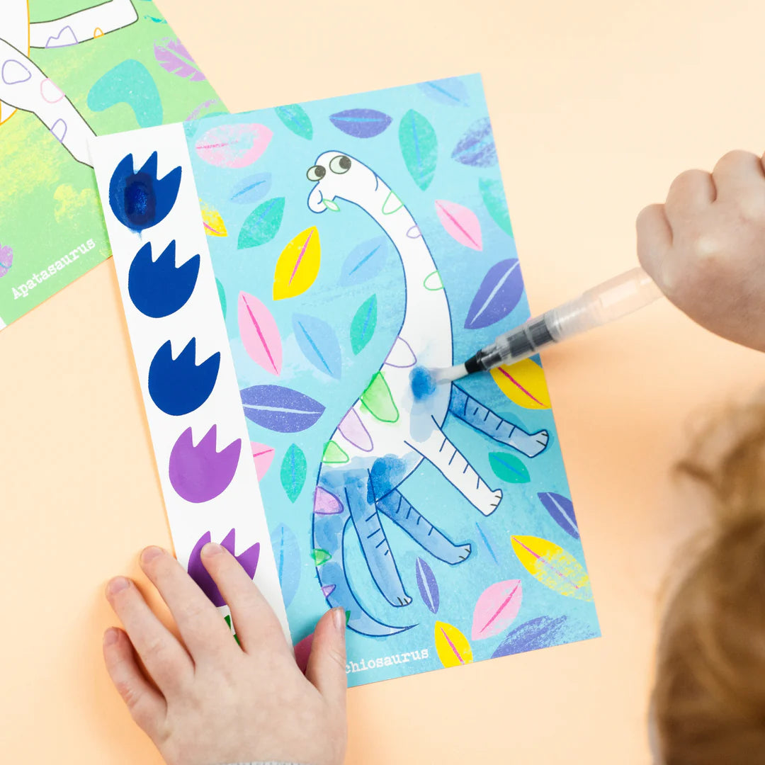 Set carnet de peinture Dinosaures