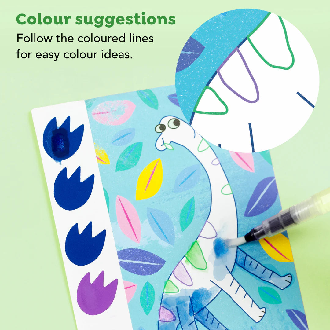Set carnet de peinture Dinosaures