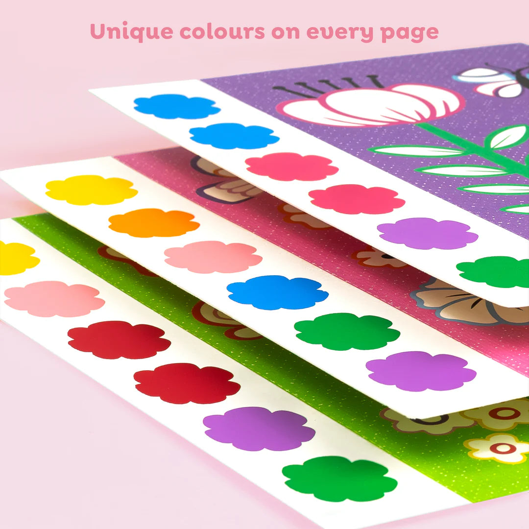 Set carnet de peinture Papillons et Fleurs