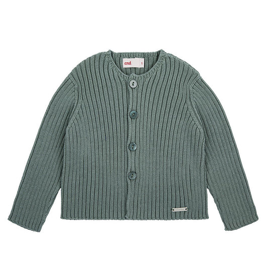 Gilet côtelé vert jade