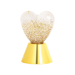 Lampe décorative Cœur doré à piles/port usb