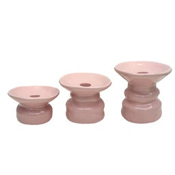 Bougeoirs Padre rose x1
