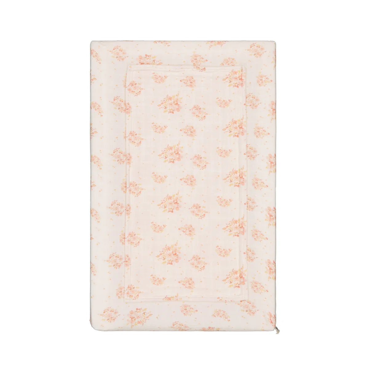 Housse de matelas à langer + 2 serviettes Fanny imprimé bouquet 50x70cm