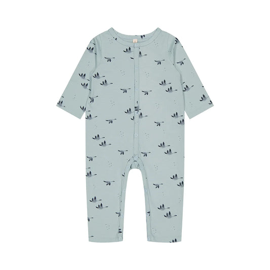 Combinaison sans pied Pia jersey oie bleu