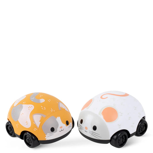 Set de 2 animaux roulant chat et souris
