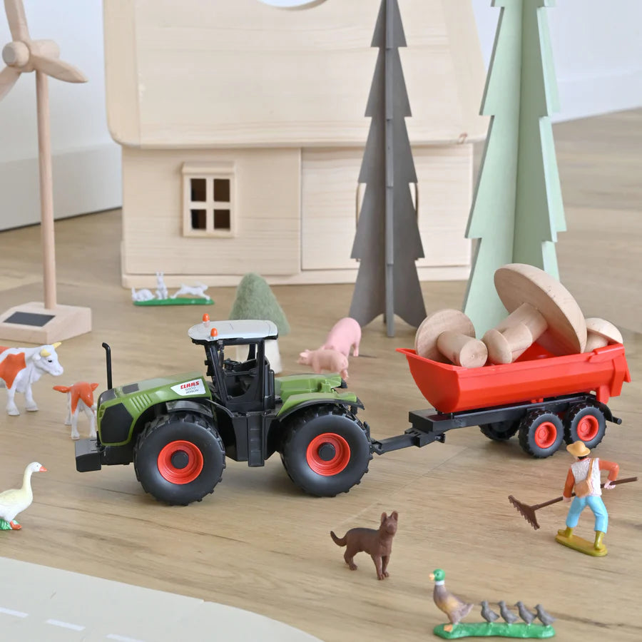 Tracteur Claas Norev Xerion 5000 avec remorque 1/43