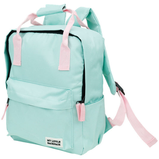 Sac à dos School bag vert d’eau/rose