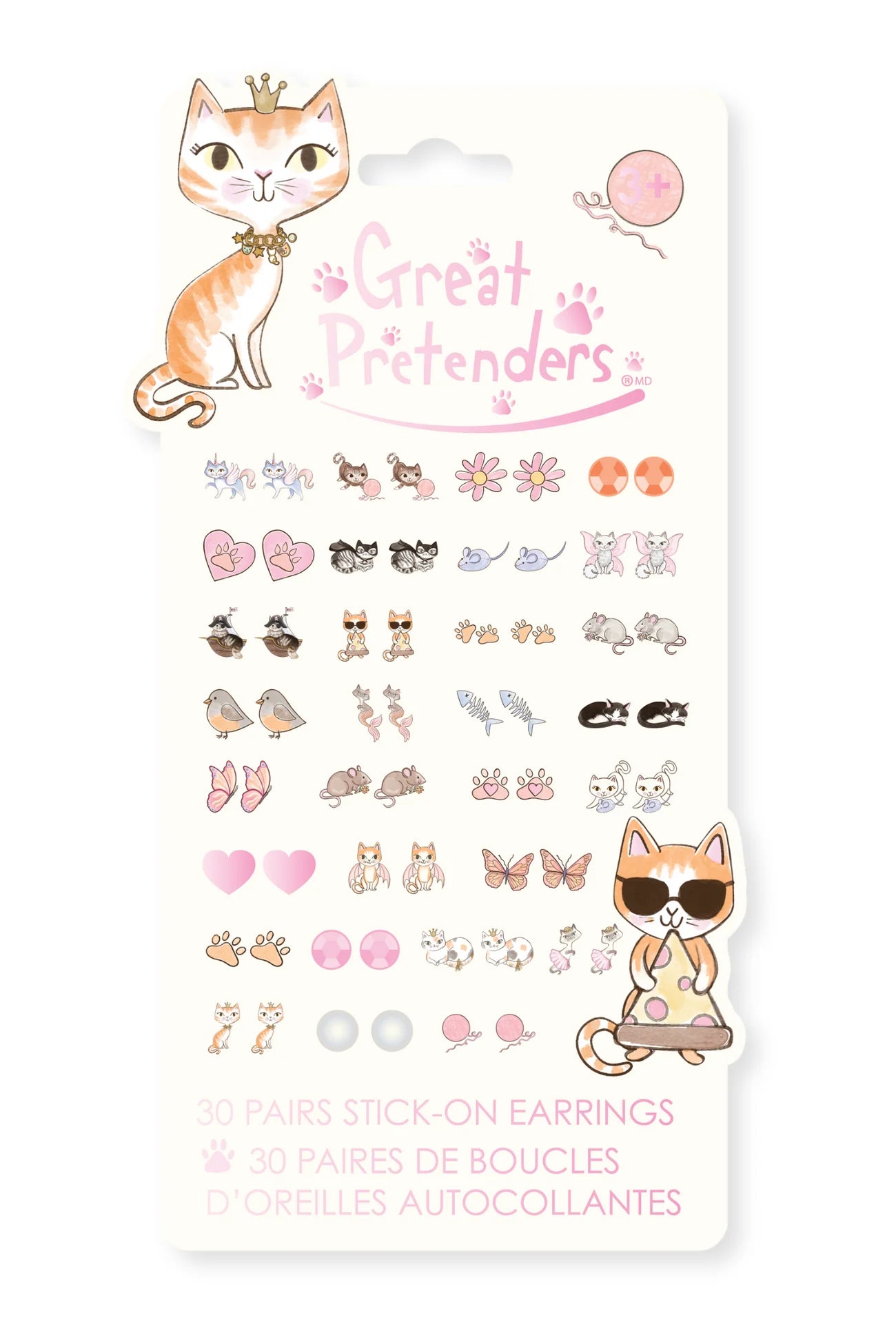 Set de boucles d’oreilles autocollantes Chaton 😸