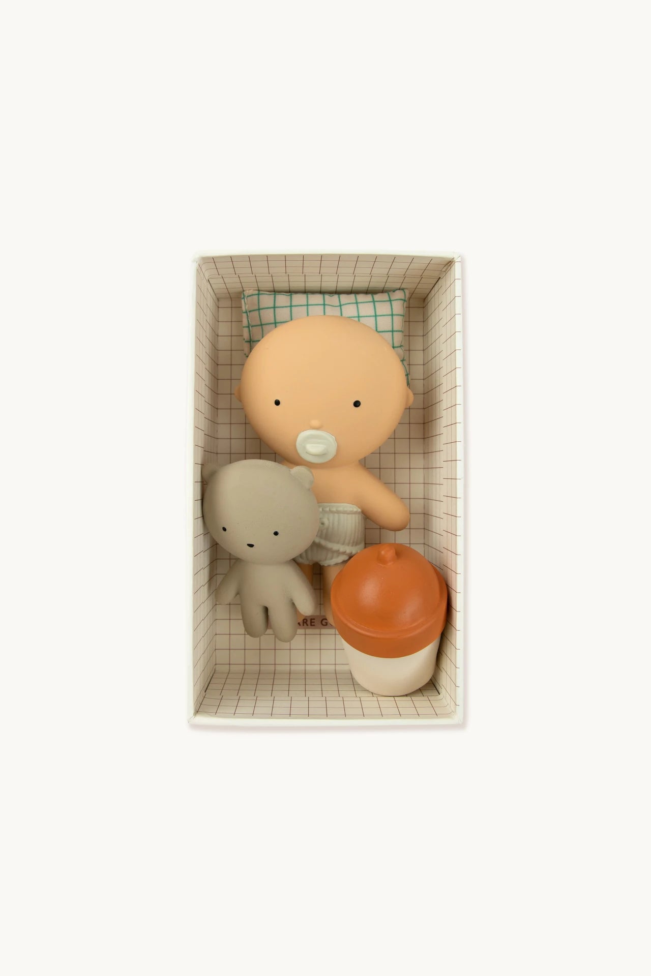 Boite mini bébé Gommu vanilla avec son ours et son biberon