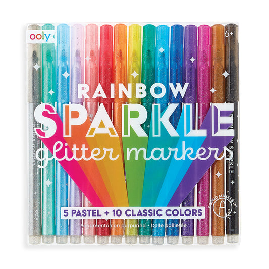 Feutres pailletés Ooly Arc en ciel
