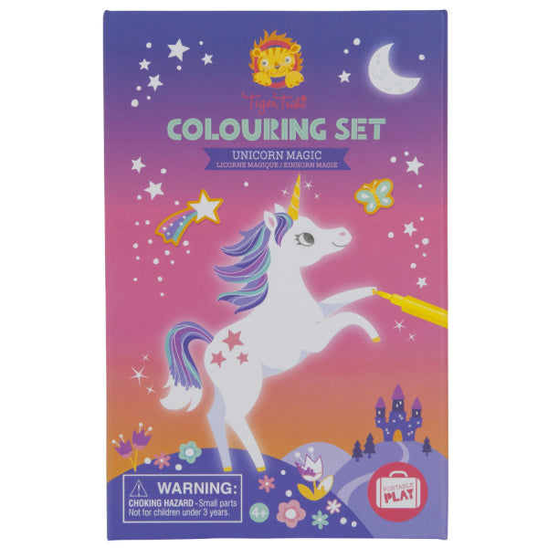 Set de coloriage carnet, feutres et autocollants