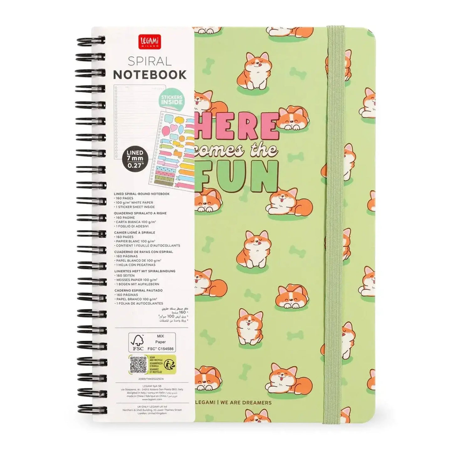 Cahier ligné à spirale A4