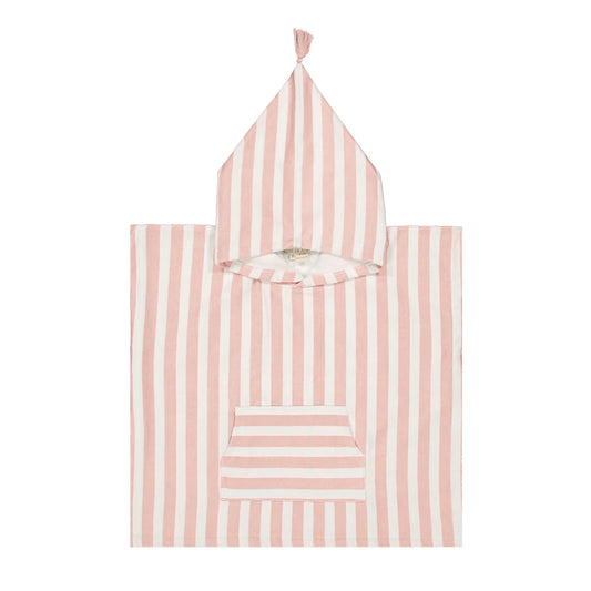 Poncho de bain à rayures