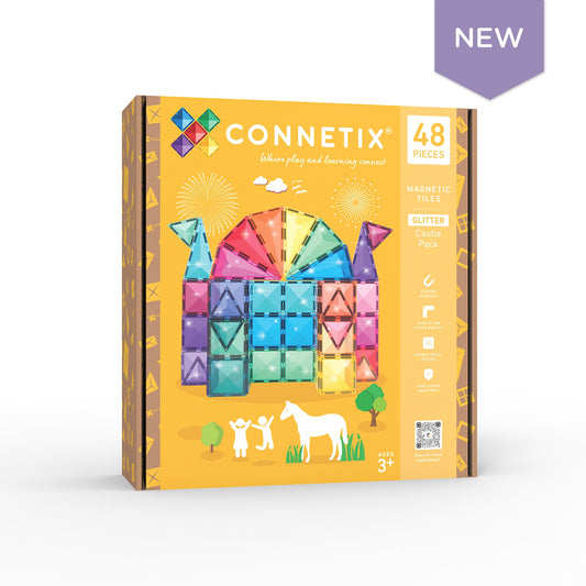 Connetix Glitter Castel pack de 48 pièces